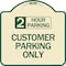 Signmission 2 Hour Parking Customer Parking Heavy-Gauge Aluminum Architectural Sign, 18" x 18", TG-1818-24500 A-DES-TG-1818-24500 - alternate 1